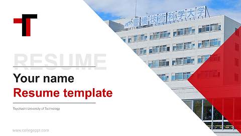 Toyohashi University of Technology Resume PPT Template