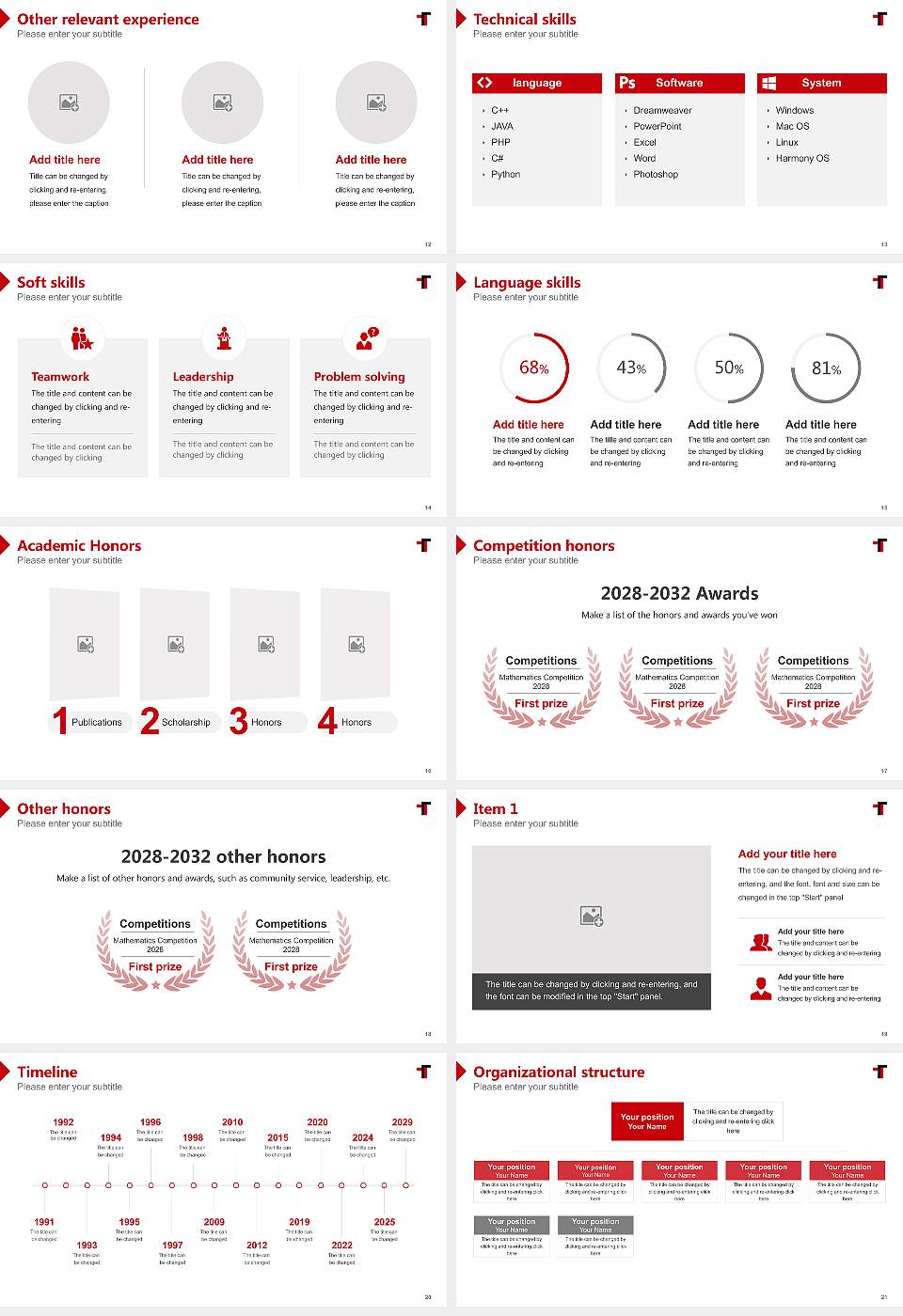 Toyohashi University of Technology Resume PPT Template16:9 ratio PPT effect preview image3