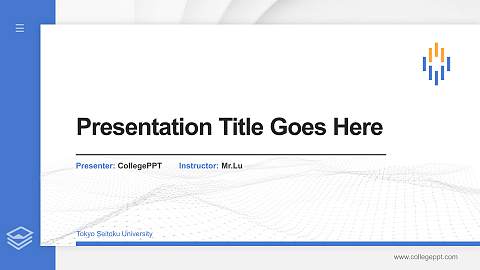 Tokyo Seitoku University Thesis Proposal/Graduation Defense PPT Template