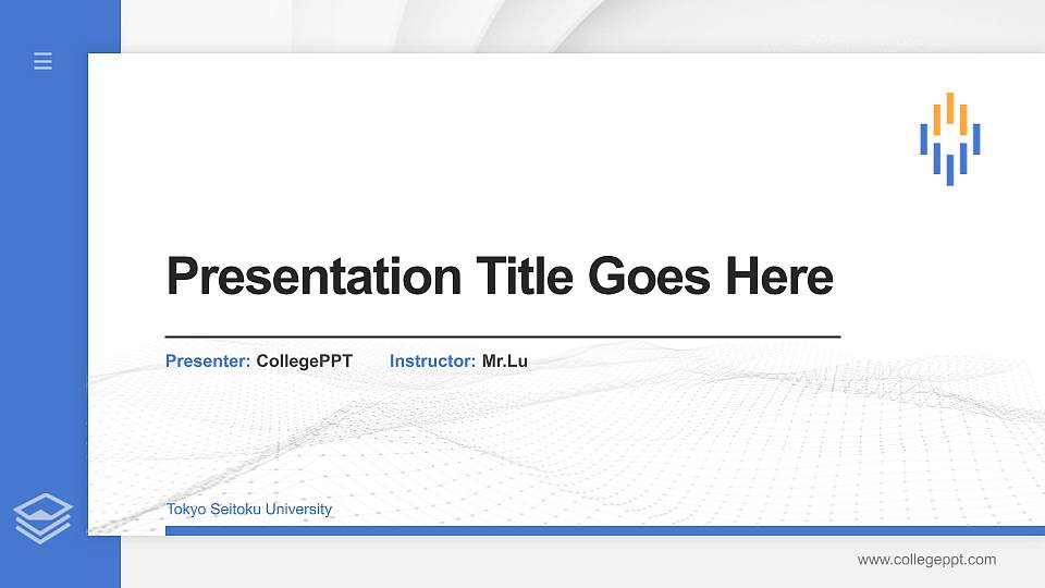 Tokyo Seitoku University Thesis Proposal/Graduation Defense PPT Template16:9 ratio PPT effect preview image