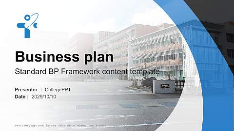 Toyama University of International Studies Competition/Entrepreneurship Contest PPT Template
