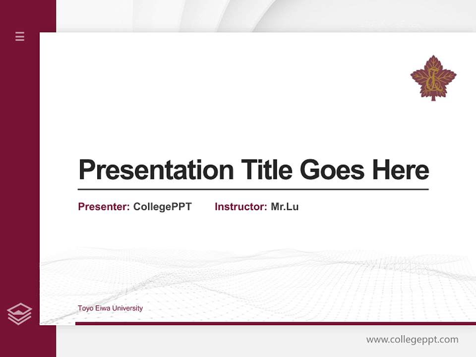 Toyo Eiwa University Thesis Proposal/Graduation Defense PPT Template4:3 ratio PPT effect preview image5