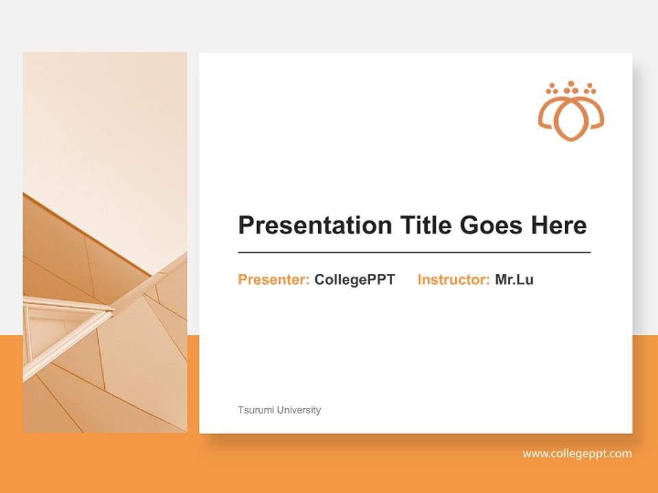 Tsurumi University General PPT Template4:3 ratio PPT effect preview image6