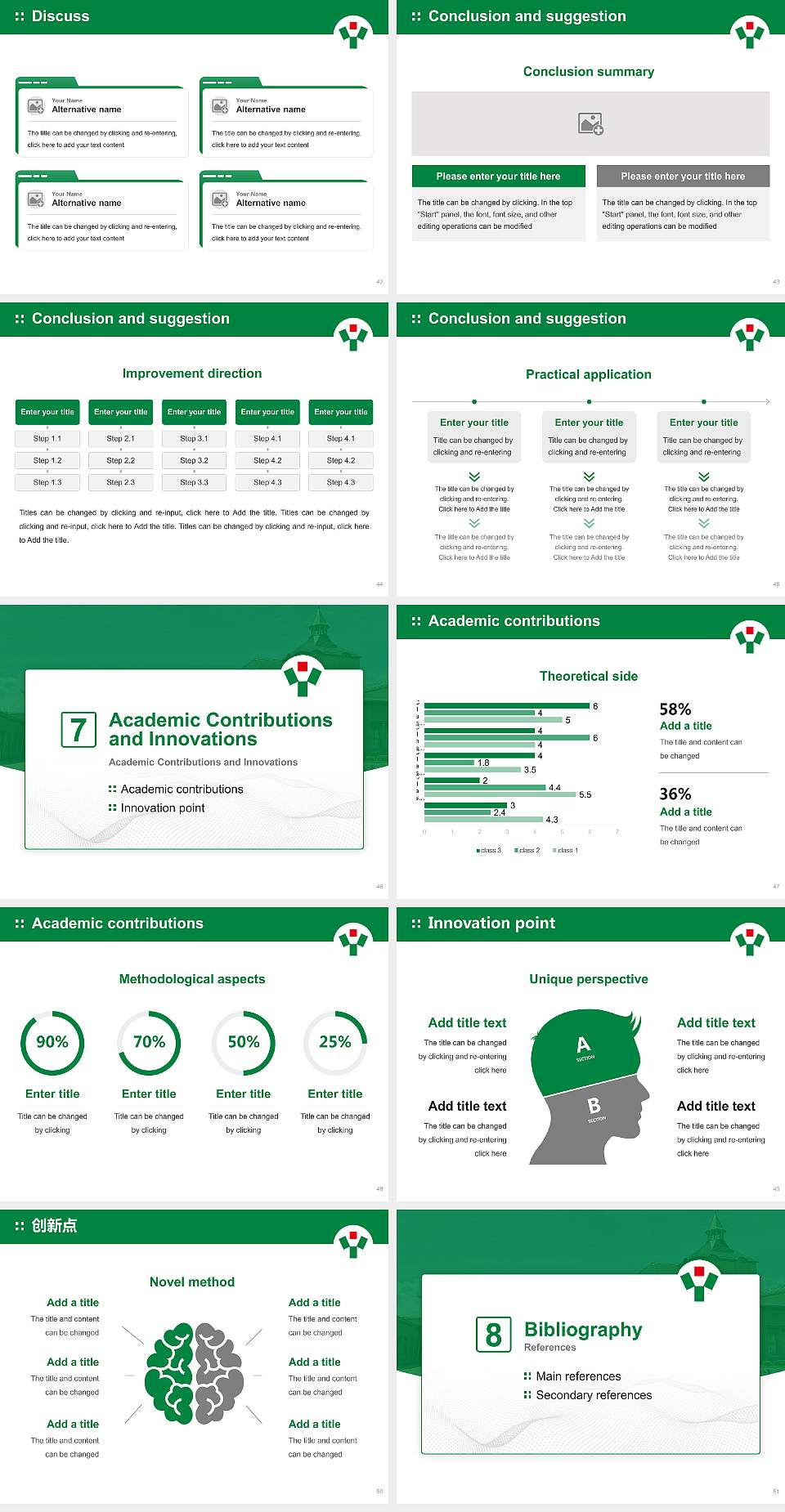 Yamagata Prefectural University of Health Sciences Graduation Thesis Defense PPT Template4:3 ratio PPT effect preview image6