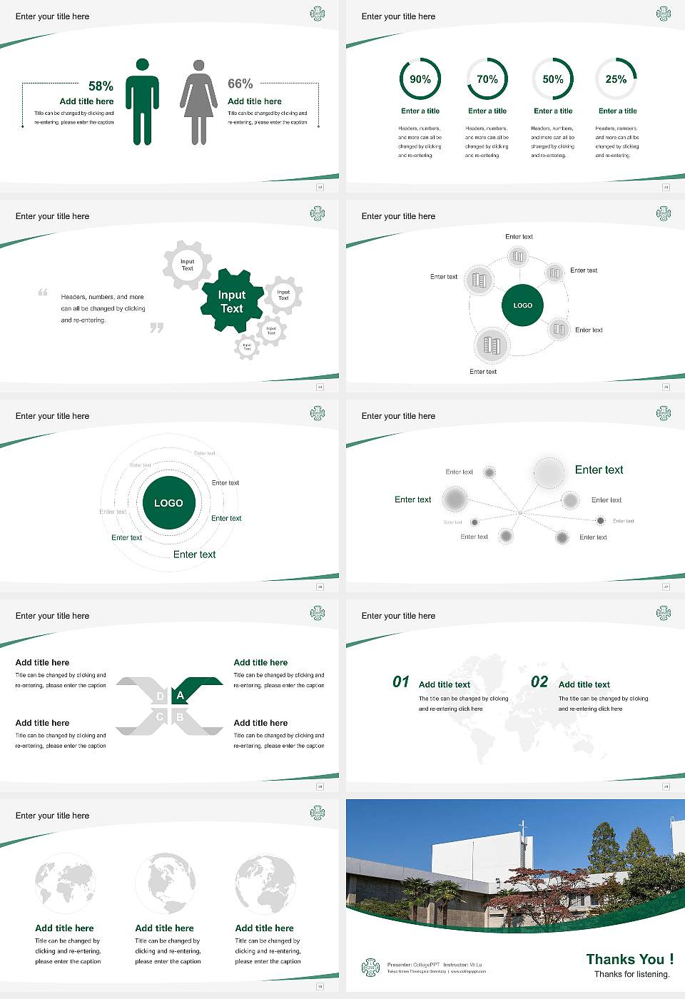 Tokyo Union Theological Seminary Course/Courseware Creation PPT Template16:9 ratio PPT effect preview image4