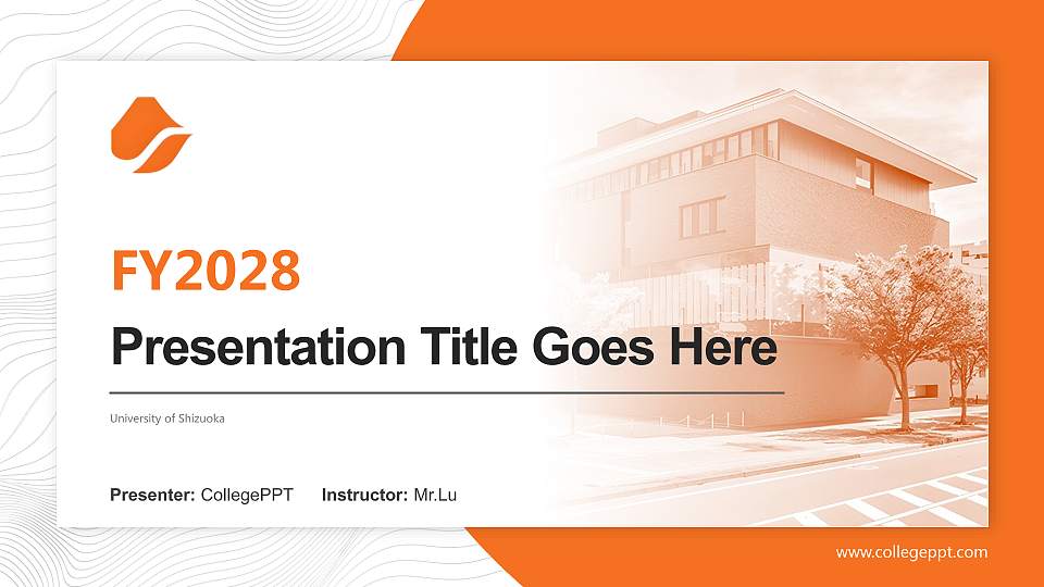 University of Shizuoka Academic Presentation/Research Findings Report PPT Template16:9 ratio PPT effect preview image