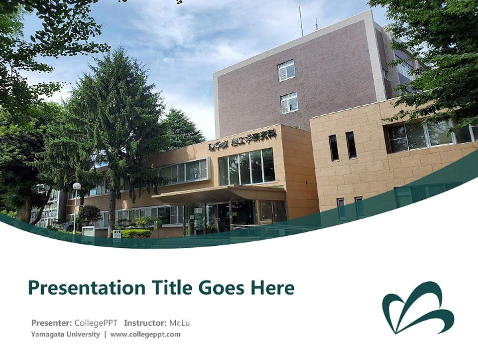 Yamagata University Course/Courseware Creation PPT Template4:3 ratio PPT effect preview image5