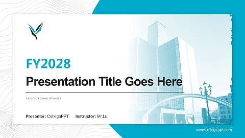 Yamanashi Gakuin University Academic Presentation/Research Findings Report PPT Template