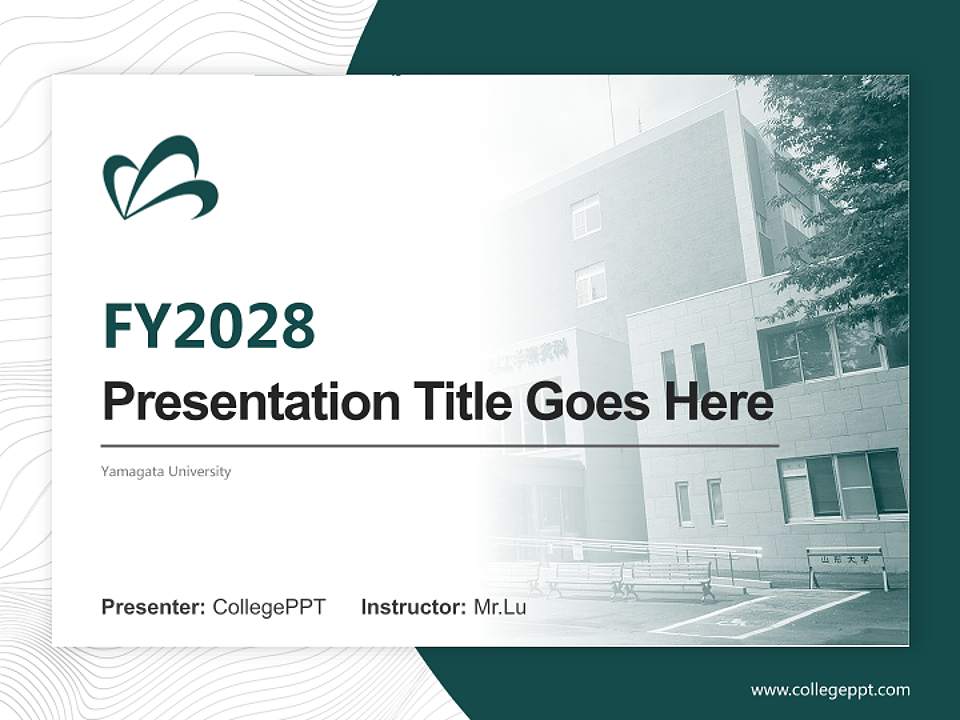 Yamagata University Academic Presentation/Research Findings Report PPT Template4:3 ratio PPT effect preview image5