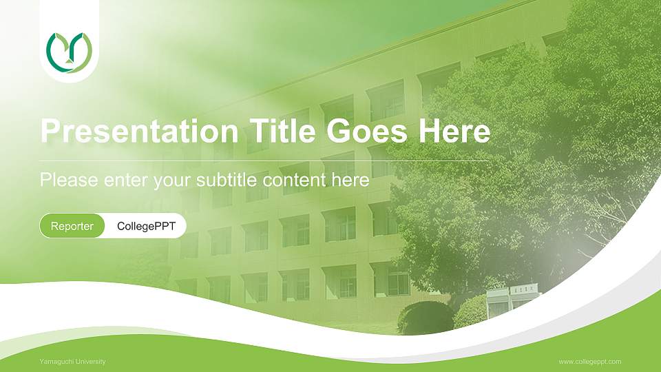Yamaguchi University Lecture Sharing and Networking Event PPT Template16:9 ratio PPT effect preview image