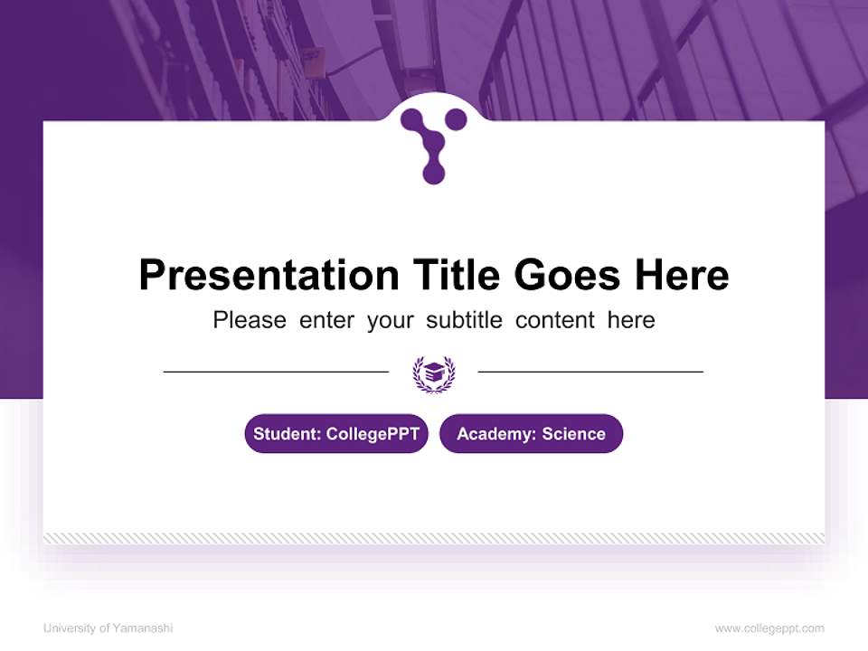 University of Yamanashi National Scholarship Defense PPT Template4:3 ratio PPT effect preview image4