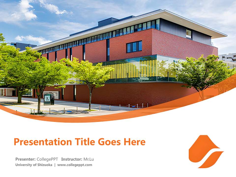 University of Shizuoka Course/Courseware Creation PPT Template4:3 ratio PPT effect preview image5