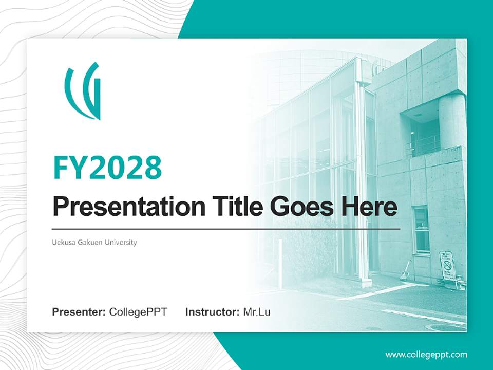 Uekusa Gakuen University Academic Presentation/Research Findings Report PPT Template4:3 ratio PPT effect preview image5