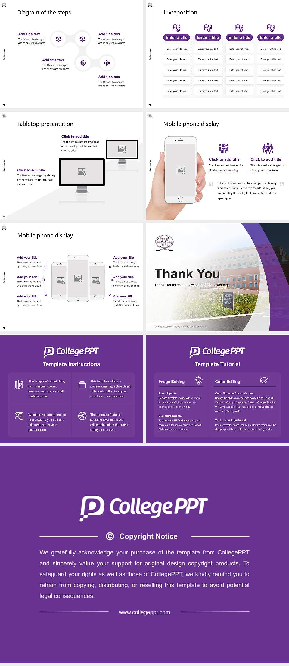 Tokyo Women’s Medical University Competition/Entrepreneurship Contest PPT Template4:3 ratio PPT effect preview image9