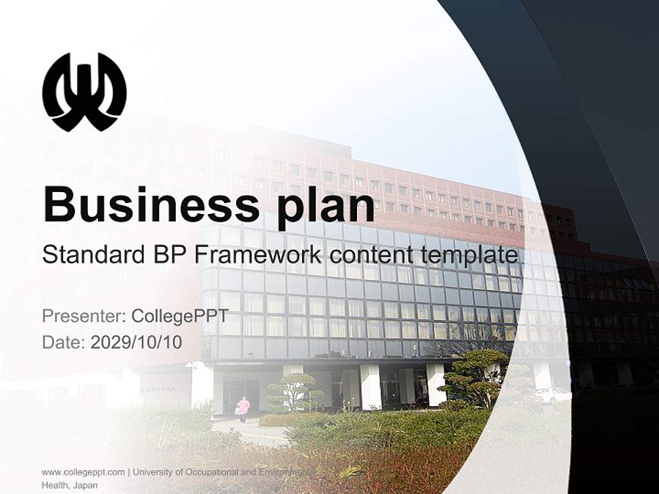 University of Occupational and Environmental Health, Japan Competition/Entrepreneurship Contest PPT Template4:3 ratio PPT effect preview image9