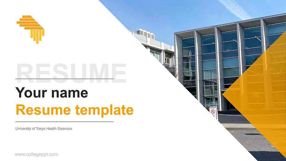 University of Tokyo Health Sciences Resume PPT Template16:9 ratio PPT effect preview image
