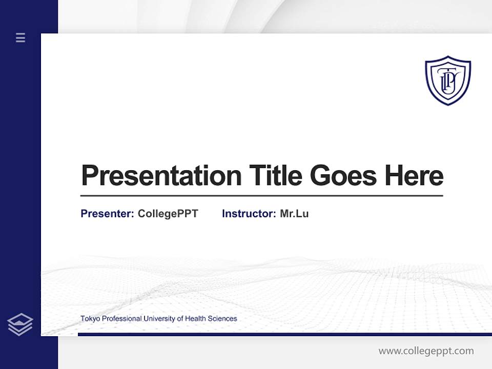 Tokyo Professional University of Health Sciences Thesis Proposal/Graduation Defense PPT Template4:3 ratio PPT effect preview image5
