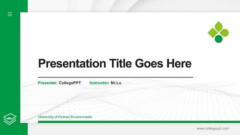 University of Human Environments Thesis Proposal/Graduation Defense PPT Template