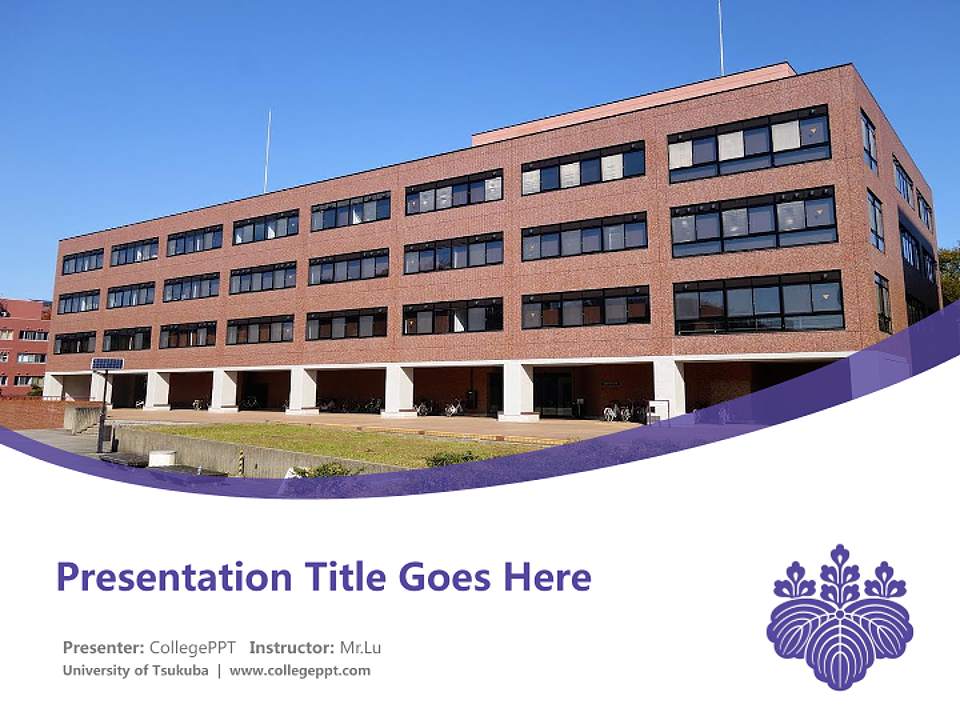 University of Tsukuba Course/Courseware Creation PPT Template4:3 ratio PPT effect preview image5