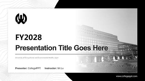 University of Occupational and Environmental Health, Japan Academic Presentation/Research Findings Report PPT Template