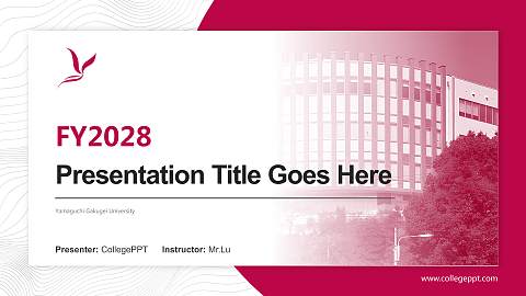 Yamaguchi Gakugei University Academic Presentation/Research Findings Report PPT Template