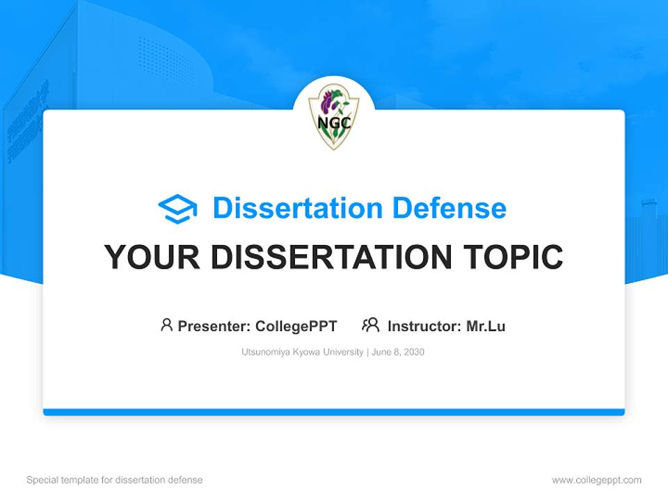 Utsunomiya Kyowa University Graduation Thesis Defense PPT Template4:3 ratio PPT effect preview image7