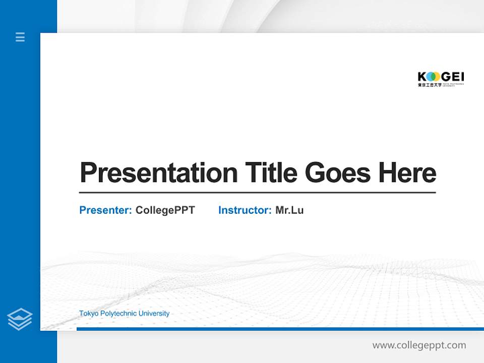 Tokyo Polytechnic University Thesis Proposal/Graduation Defense PPT Template4:3 ratio PPT effect preview image5