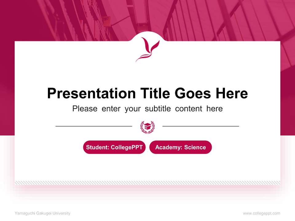 Yamaguchi Gakugei University National Scholarship Defense PPT Template4:3 ratio PPT effect preview image4