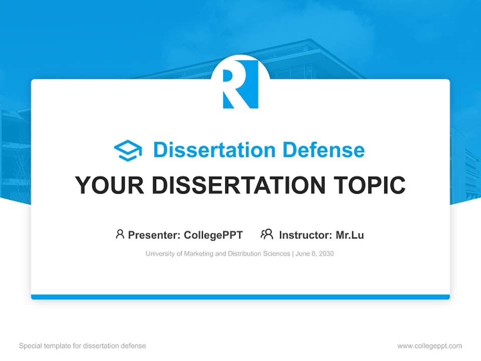 University of Marketing and Distribution Sciences Graduation Thesis Defense PPT Template4:3 ratio PPT effect preview image7