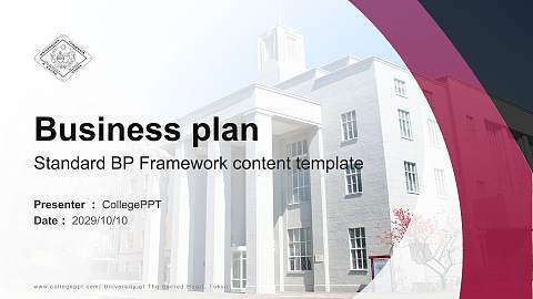 University of The Sacred Heart, Tokyo Competition/Entrepreneurship Contest PPT Template