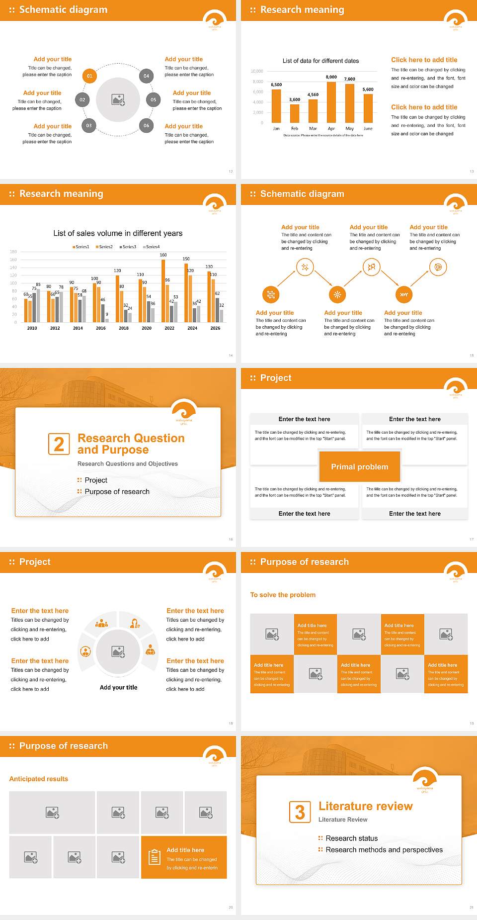 Wakayama University Graduation Thesis Defense PPT Template4:3 ratio PPT effect preview image3
