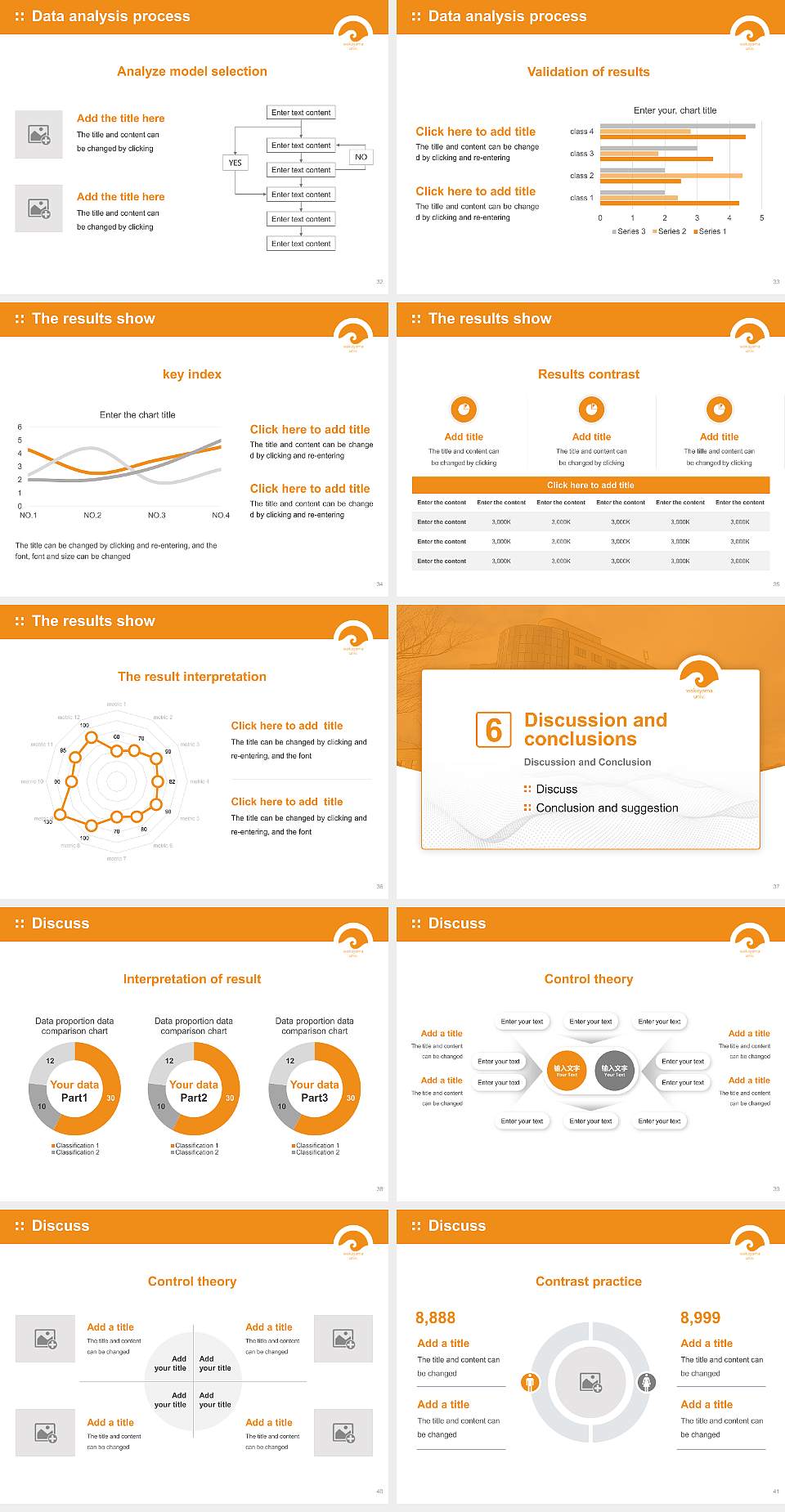 Wakayama University Graduation Thesis Defense PPT Template4:3 ratio PPT effect preview image5