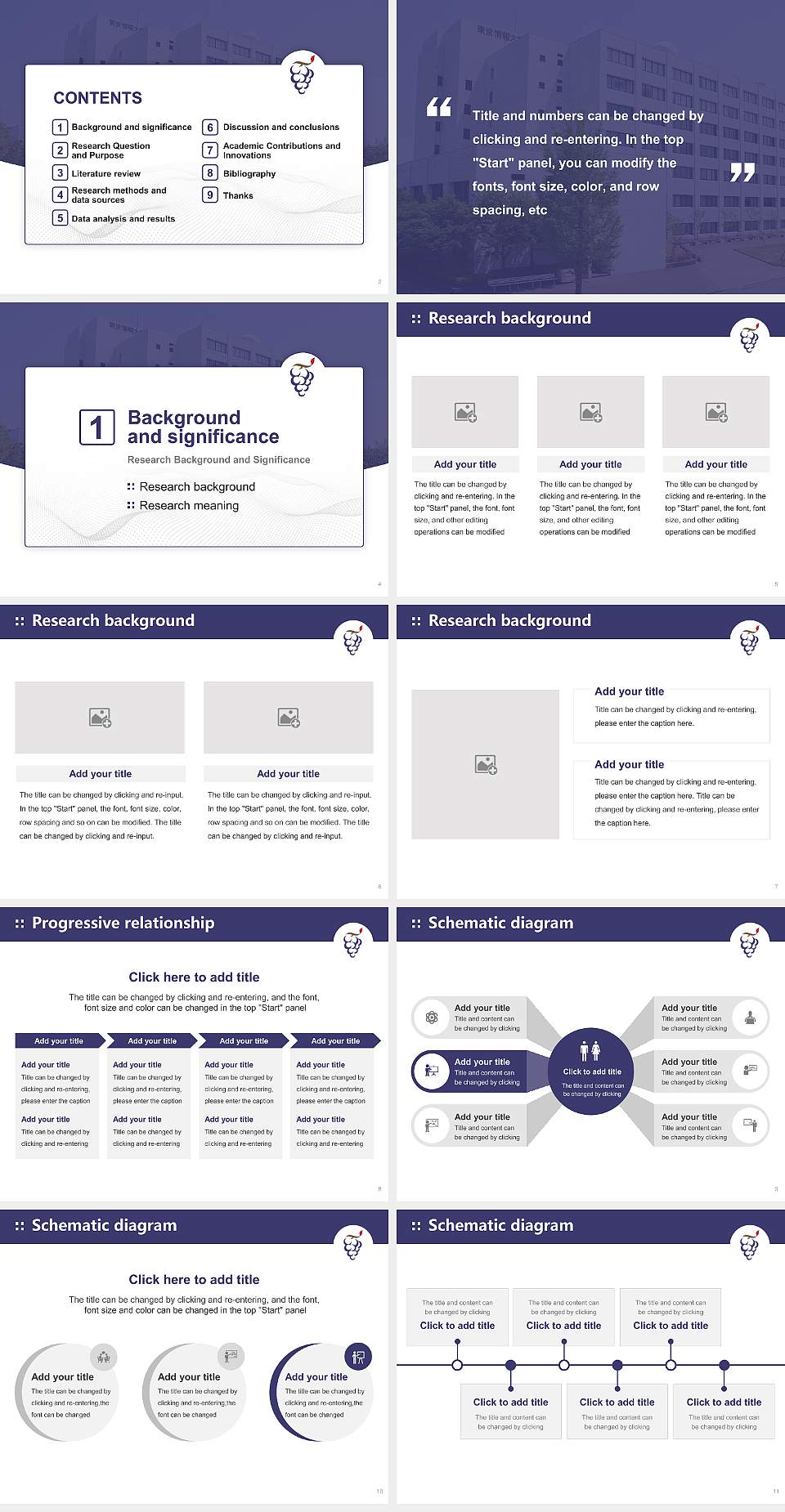 Tokyo University of Information Sciences Graduation Thesis Defense PPT Template4:3 ratio PPT effect preview image2