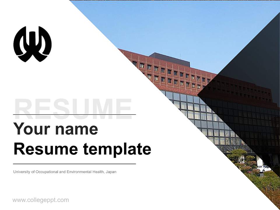 University of Occupational and Environmental Health, Japan Resume PPT Template4:3 ratio PPT effect preview image5