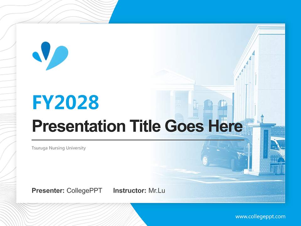 Tsuruga Nursing University Academic Presentation/Research Findings Report PPT Template4:3 ratio PPT effect preview image5