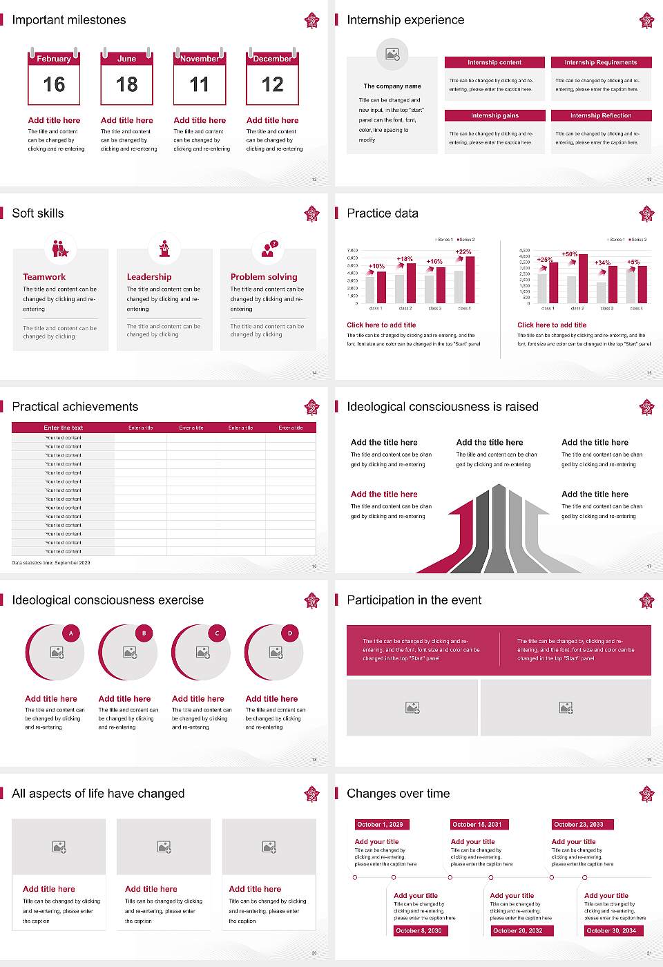 Yamanashi Eiwa College National Scholarship Defense PPT Template16:9 ratio PPT effect preview image3