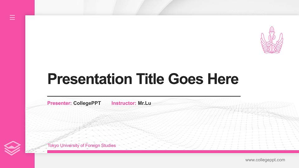Tokyo University of Foreign Studies Thesis Proposal/Graduation Defense PPT Template16:9 ratio PPT effect preview image