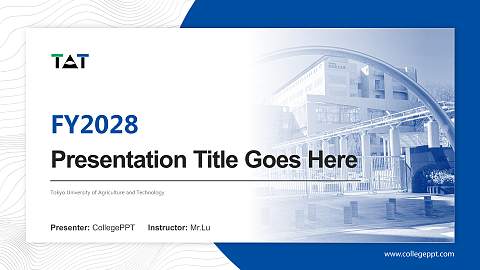 Tokyo University of Agriculture and Technology Academic Presentation/Research Findings Report PPT Template