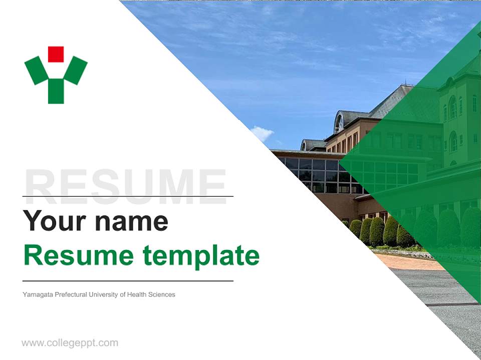 Yamagata Prefectural University of Health Sciences Resume PPT Template4:3 ratio PPT effect preview image5