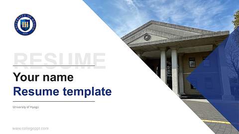 University of Hyogo Resume PPT Template