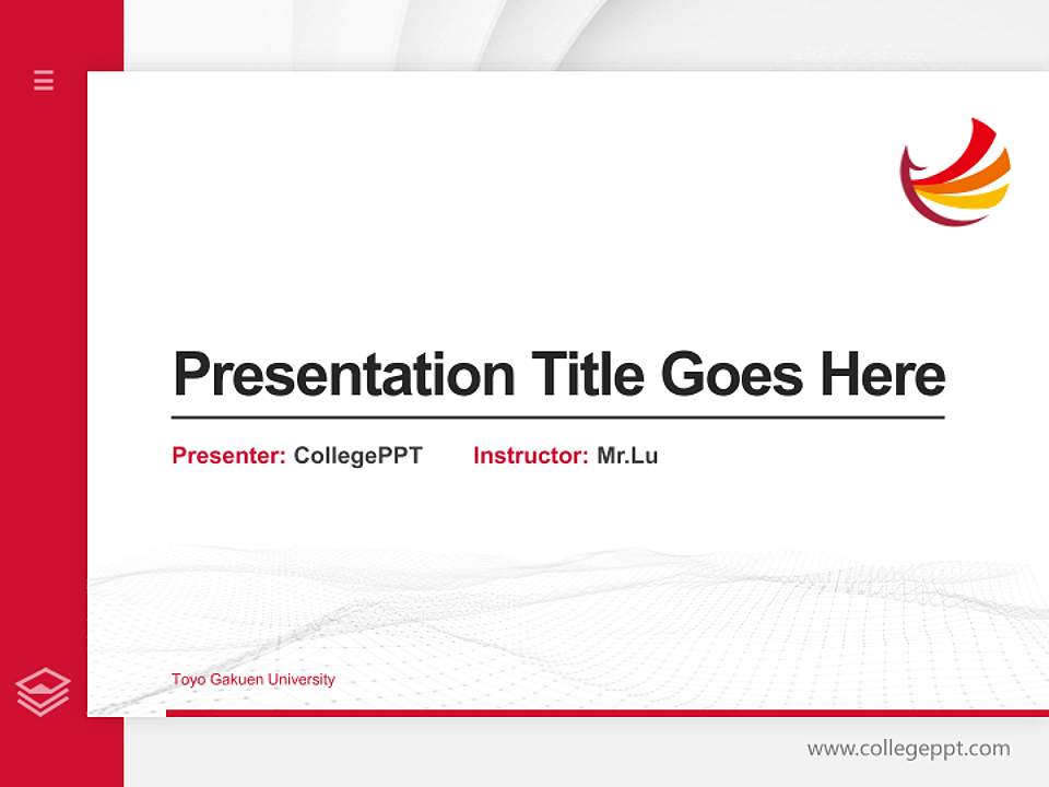 Toyo Gakuen University Thesis Proposal/Graduation Defense PPT Template4:3 ratio PPT effect preview image5