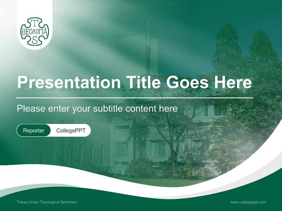 Tokyo Union Theological Seminary Lecture Sharing and Networking Event PPT Template4:3 ratio PPT effect preview image4