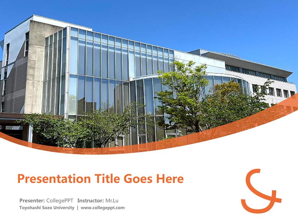 Toyohashi Sozo University Course/Courseware Creation PPT Template4:3 ratio PPT effect preview image5