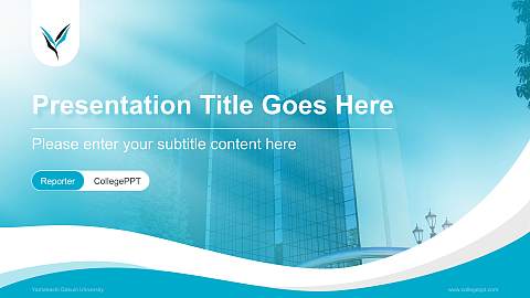 Yamanashi Gakuin University Lecture Sharing and Networking Event PPT Template