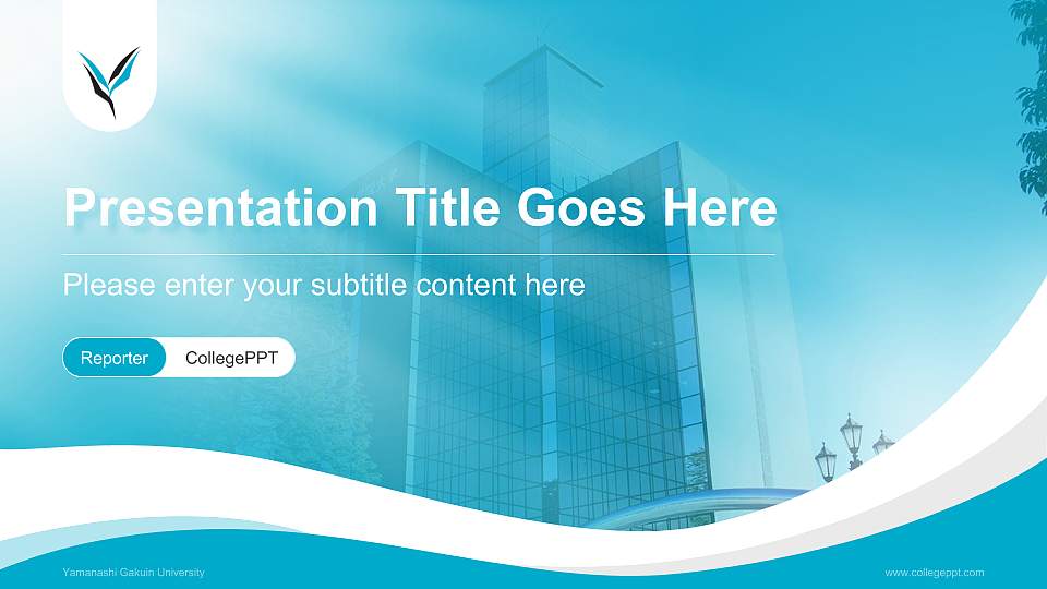 Yamanashi Gakuin University Lecture Sharing and Networking Event PPT Template16:9 ratio PPT effect preview image