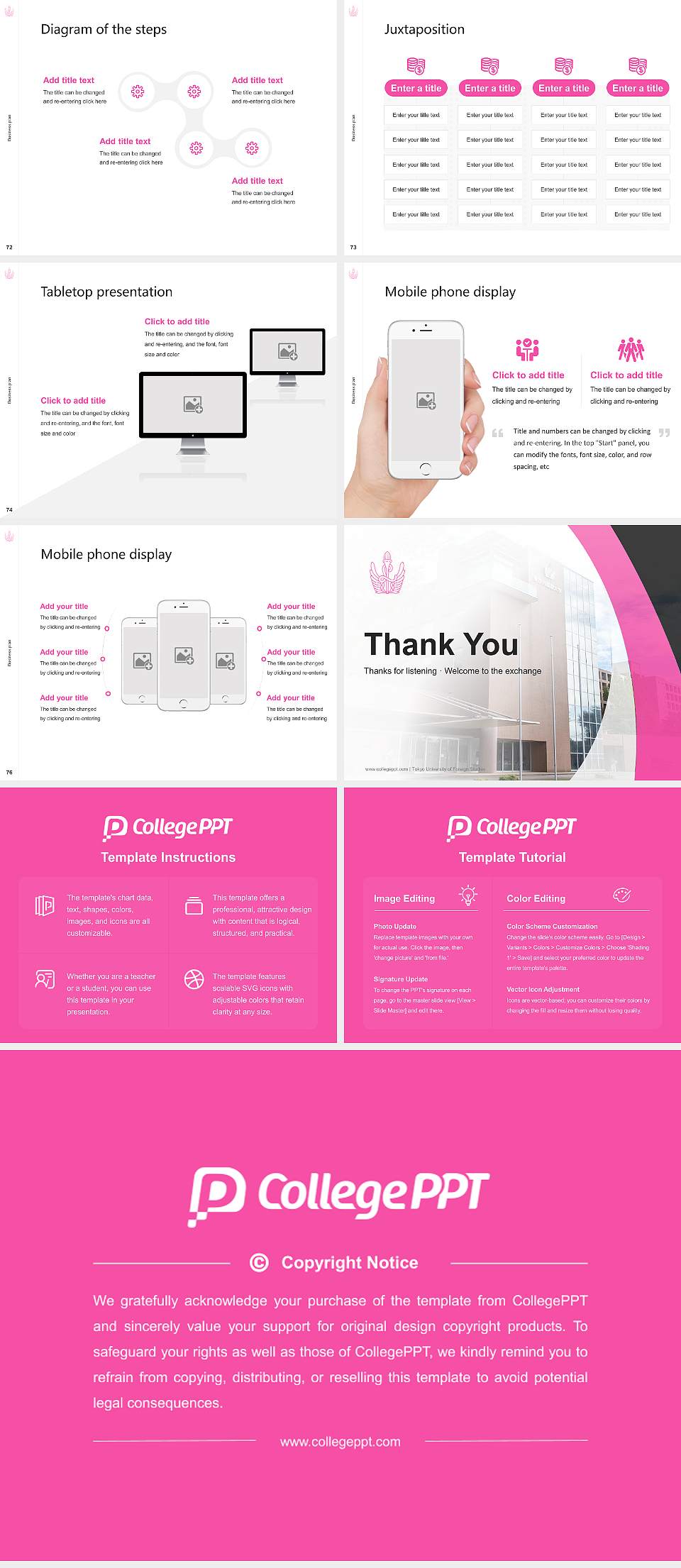 Tokyo University of Foreign Studies Competition/Entrepreneurship Contest PPT Template4:3 ratio PPT effect preview image9