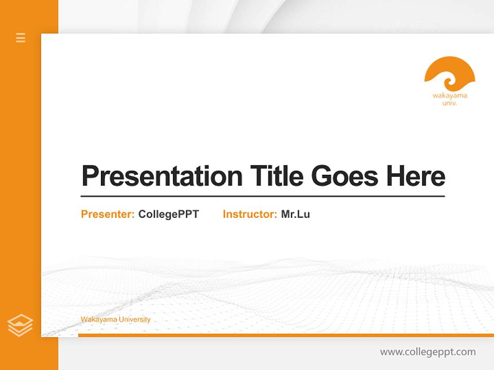 Wakayama University Thesis Proposal/Graduation Defense PPT Template4:3 ratio PPT effect preview image5