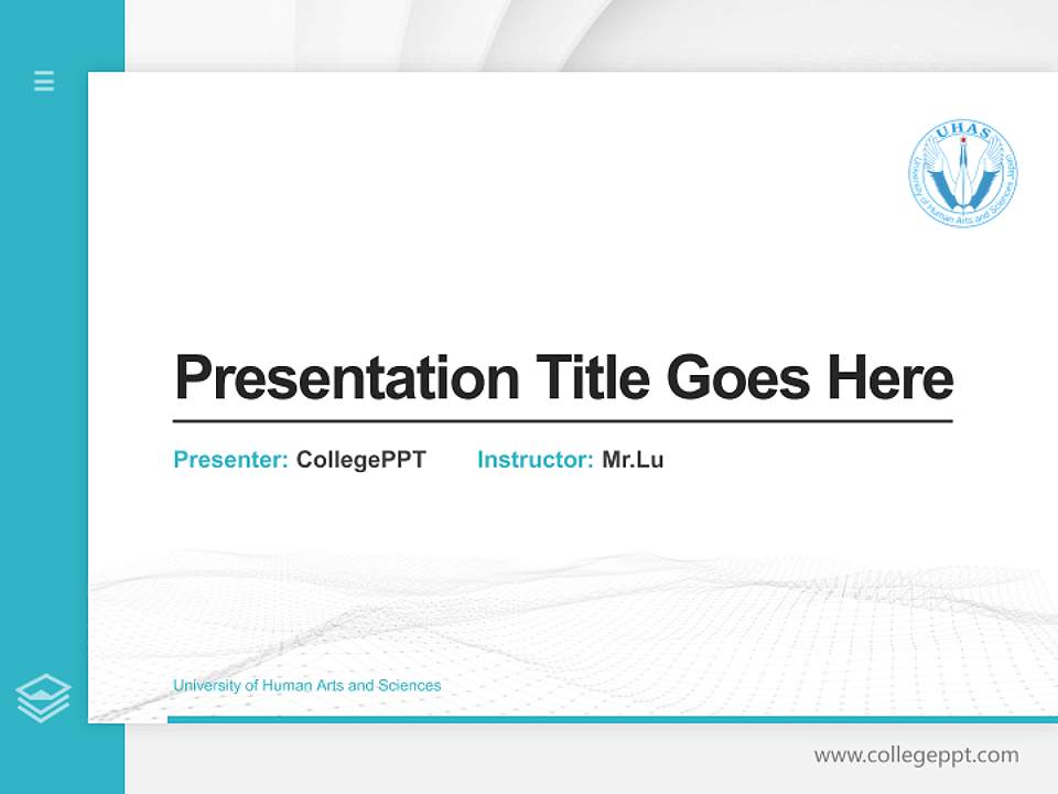 University of Human Arts and Sciences Thesis Proposal/Graduation Defense PPT Template4:3 ratio PPT effect preview image5