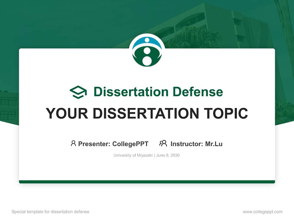 University of Miyazaki Graduation Thesis Defense PPT Template4:3 ratio PPT effect preview image7