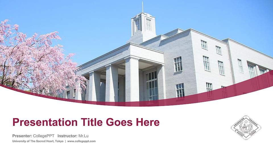 University of The Sacred Heart, Tokyo Course/Courseware Creation PPT Template16:9 ratio PPT effect preview image